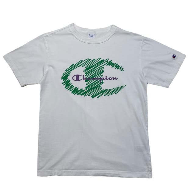 CHAMPION 아시아 스케치C로고 반팔 티 L