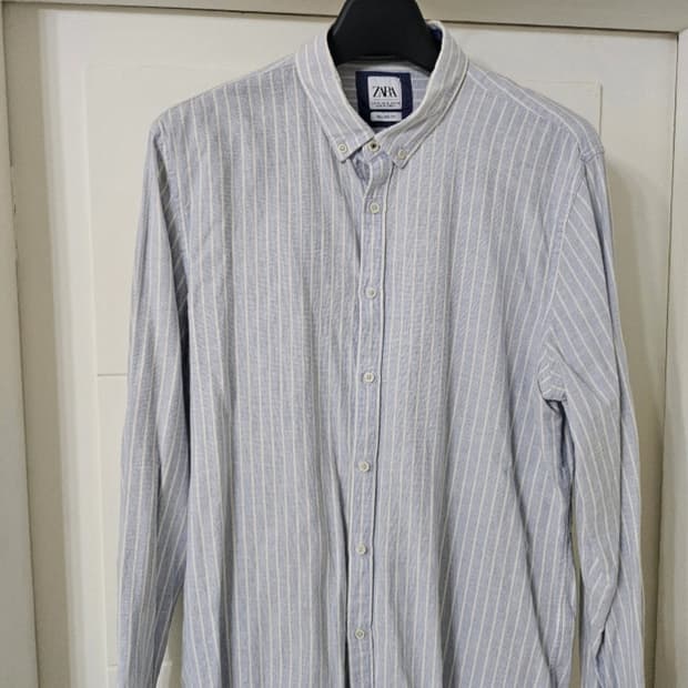 ZARA 스트라이프 셔츠 Relaxed Fit XL
