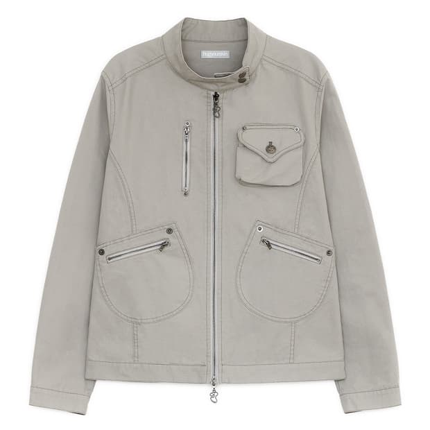 허그유어스킨 코튼 라이더 자켓 그레이