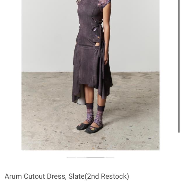 [정가 Odlyworkshop Arum Cutout Dress slate