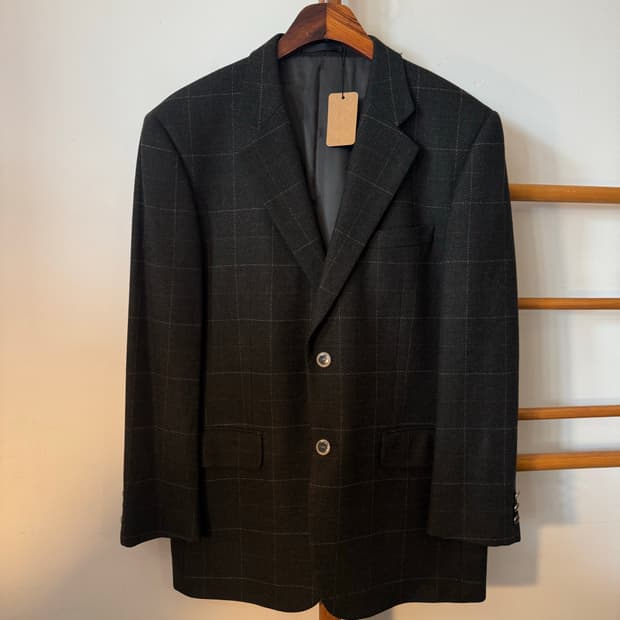 YSL 입생로랑 90s 체크 블레이져