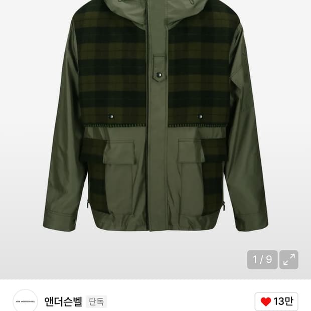 앤더슨벨 UNISEX CHECK LAYERED JUMPER