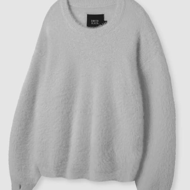 디미트리블랙 헤어리 니트(라이트 그레이)
