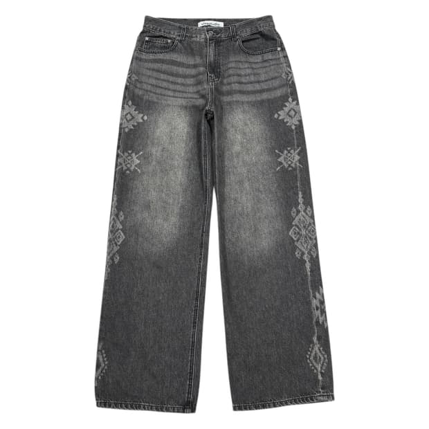 비바스튜디오 사이드 스노우 데님팬츠 바지 블랙 M