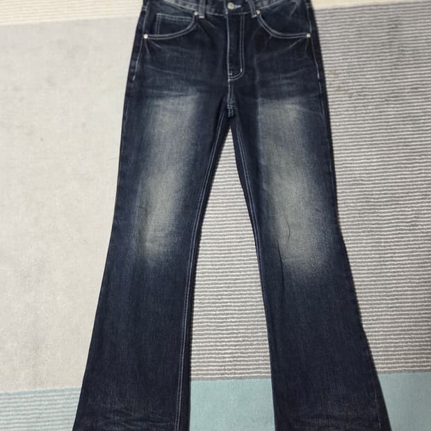 엘무드 슬래시 플레어 데님 트루블루 44