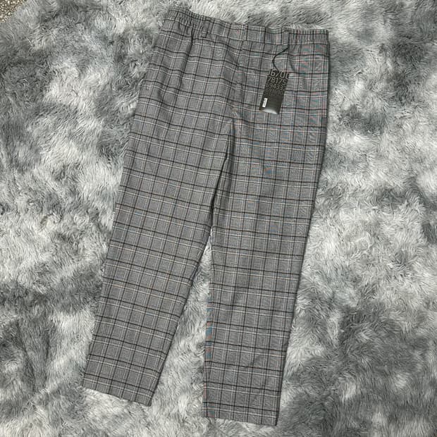 시스템 한섬 체크 슬랙스 34-35