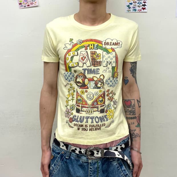 Monkey and Rabbit Rainbow T-shirt