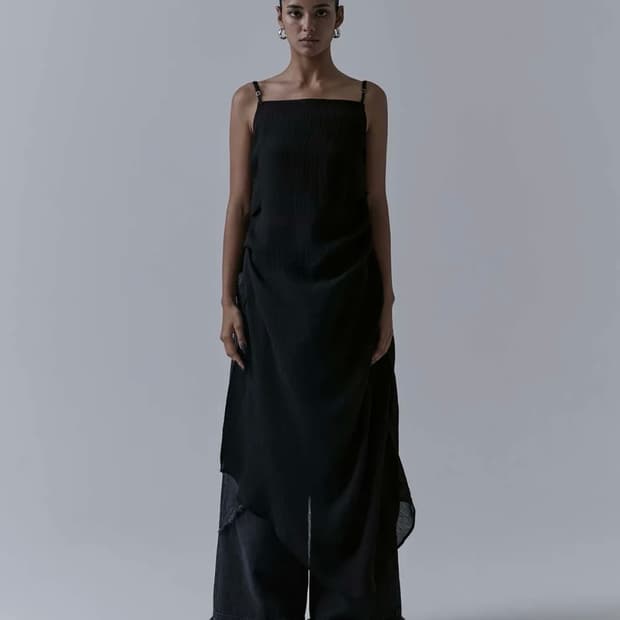 트리밍버드 Drape See-through Long One-piece