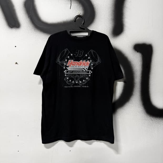 Nascar 나스카 헨드릭 25주년 기념 레이싱 반팔 티셔츠