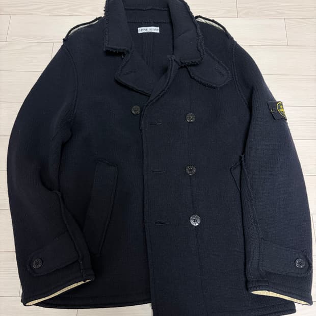스톤아일랜드 aw08 더블 브레스트 wool pea coat