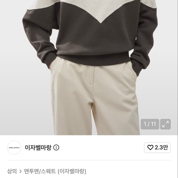 이자벨마랑 휴스턴 빅로고 맨투맨