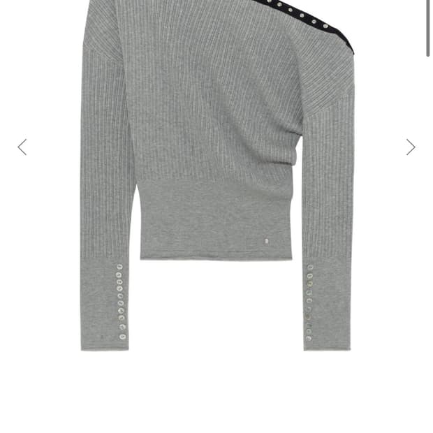 Asymmetric Eyelet Knit Top