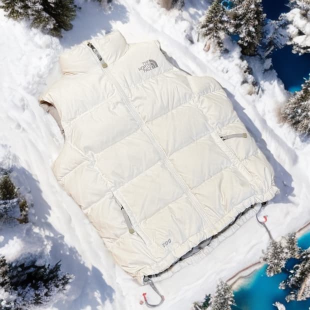 노스페이스 눕시 베스트 화이트 (M) 700