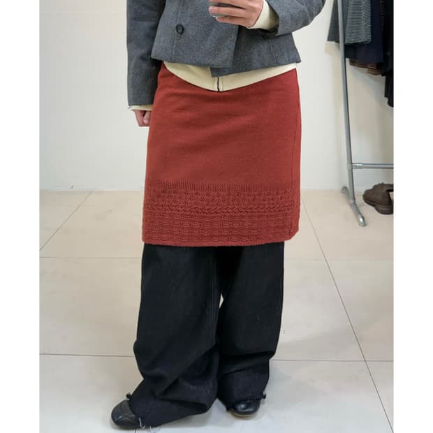 빈티지 미디 스커트