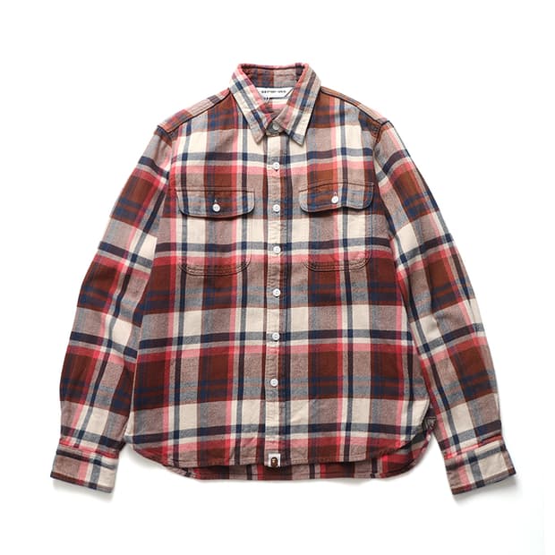 A BATHING APE BAPE Check Flannel Shirt
