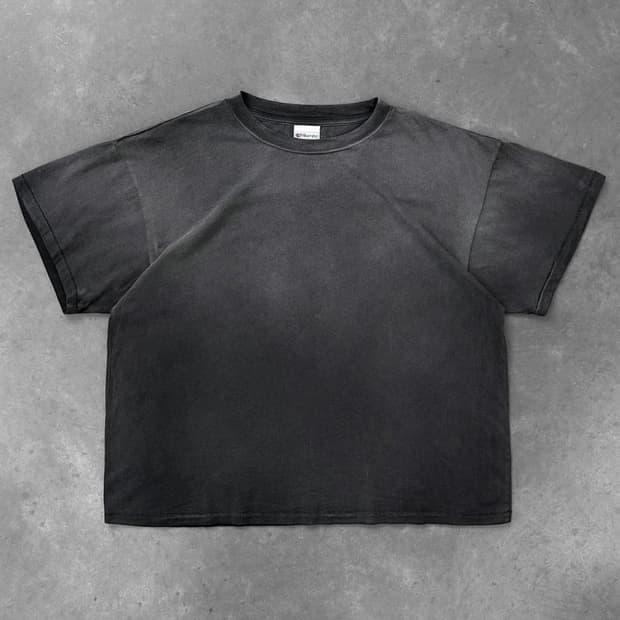 아킴보 블랙 페이디드 반팔