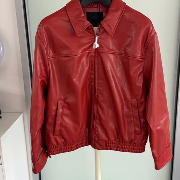 Zara 레더 자켓 S 