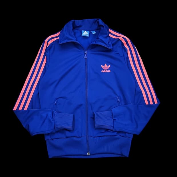 아디다스 파이어버드 핑크삼선 빅로고 트랙탑 져지