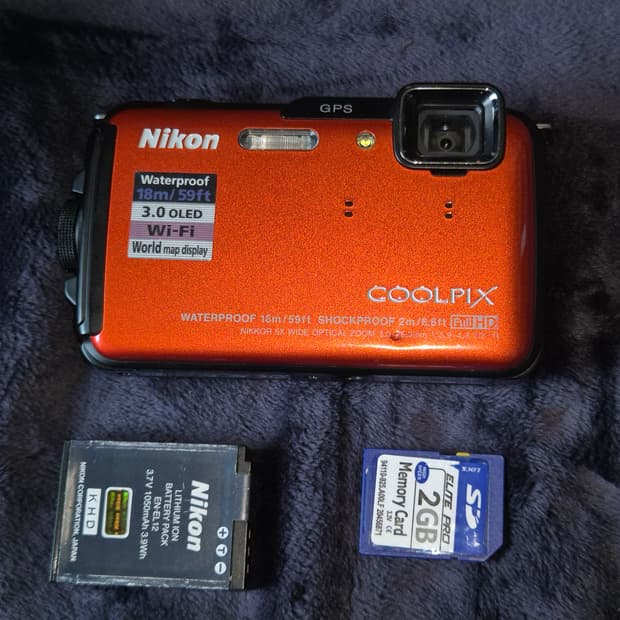작례) 니콘 쿨픽스 aw110 에더비 디카 빈티지 카메라 nikon