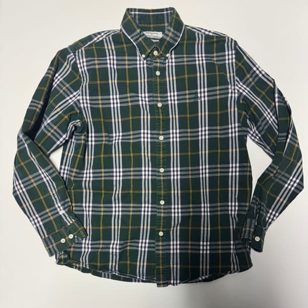 빈폴 beanpole 이쁜 그린 체크 셔츠 L