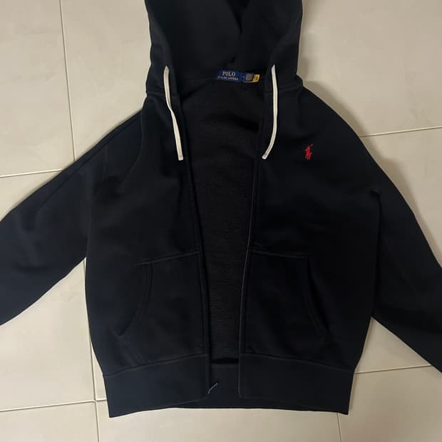 폴로 남성 기모 후드집업