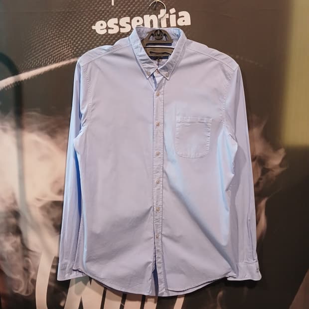 자라 슬림핏 셔츠 스카이 블루