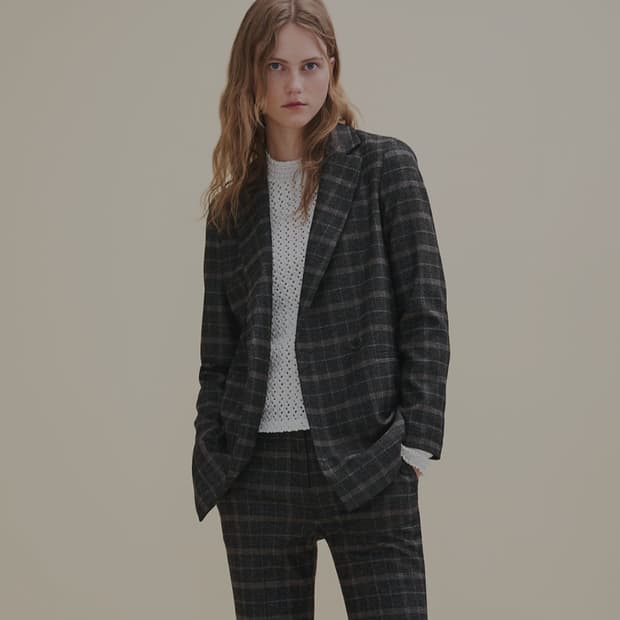 마쥬 간절기 체크 자켓 36사이즈