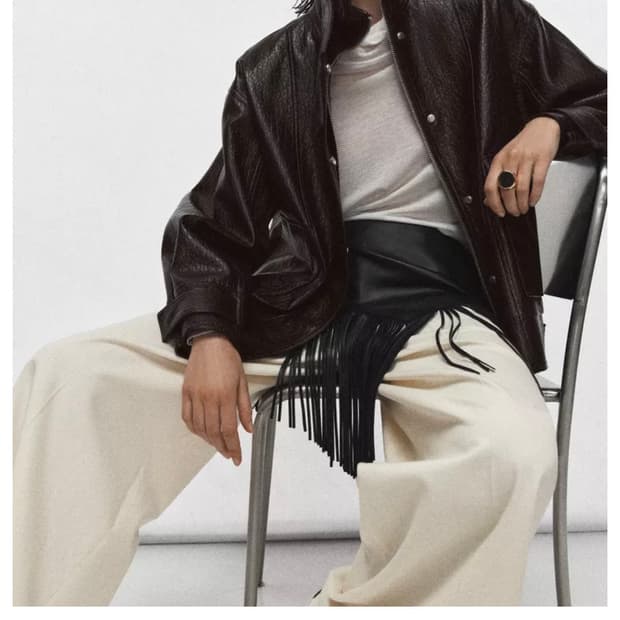 자라 레더자켓 블랙 m