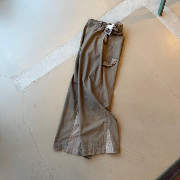 폴리테루 와이드 카펜터 워크 팬츠