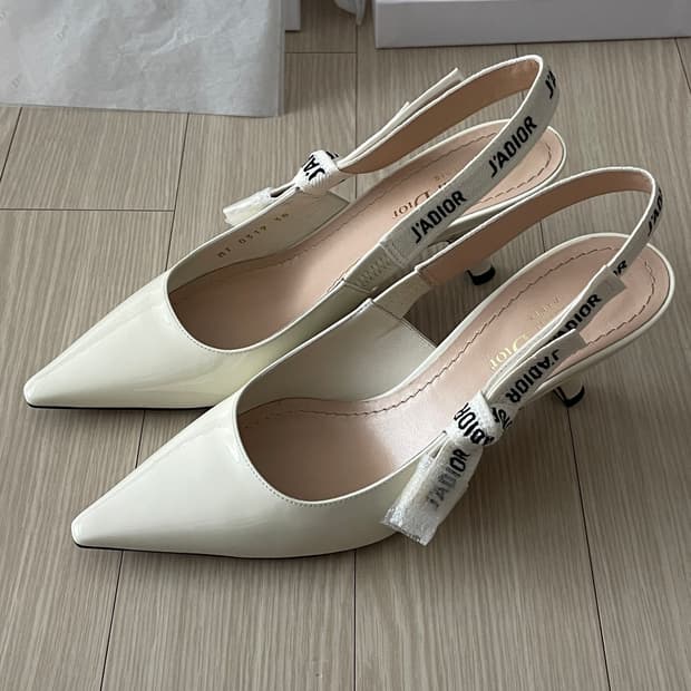Dior J'ADIOR 슬링백 펌프스 Off White 38