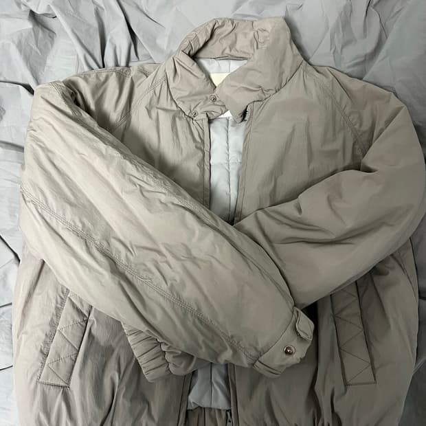 [PRTPRT 콜라보] 패디드 해링턴 블루종 GREY MIST