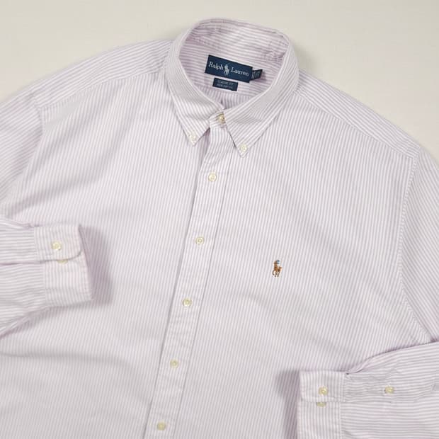 2XL(110) 폴로 랄프로렌 옥스포드 스트라이프 셔츠