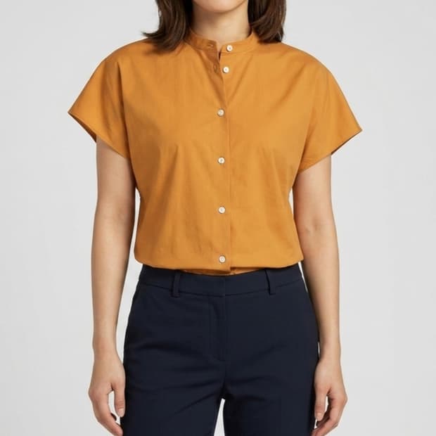 [55]띠어리 차이나 카라 반팔 셔츠