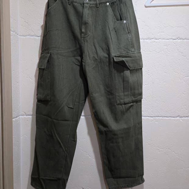 인더스트 워시드 와이드 카고 팬츠 미착용