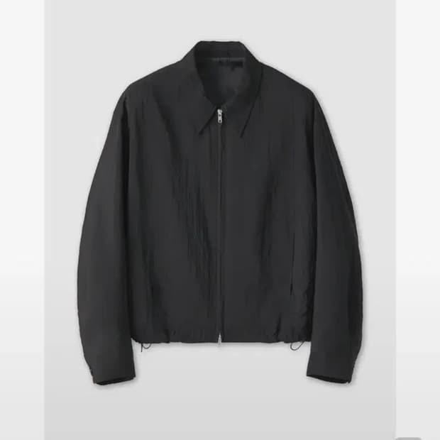 [S] 쿠어 와이드카라 크링클 블루종(블랙)