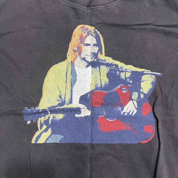 빈티지 너바나 커트 코베인 티셔츠