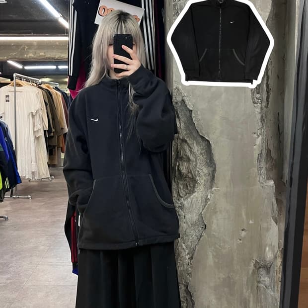 나이키 플리스 자켓 블랙 XL   #csz3780