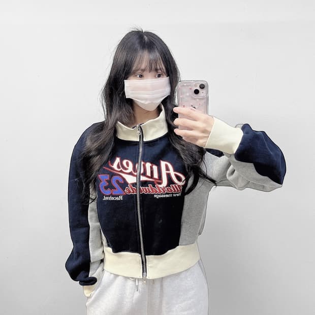 아메스 Ames 레이싱 스웨트 집업 자켓