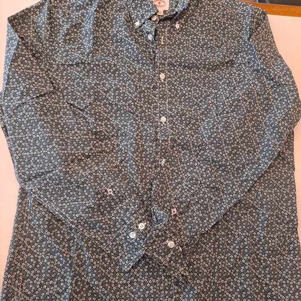 브룩스브라더스 레드플리스 플라워패턴셔츠 L 