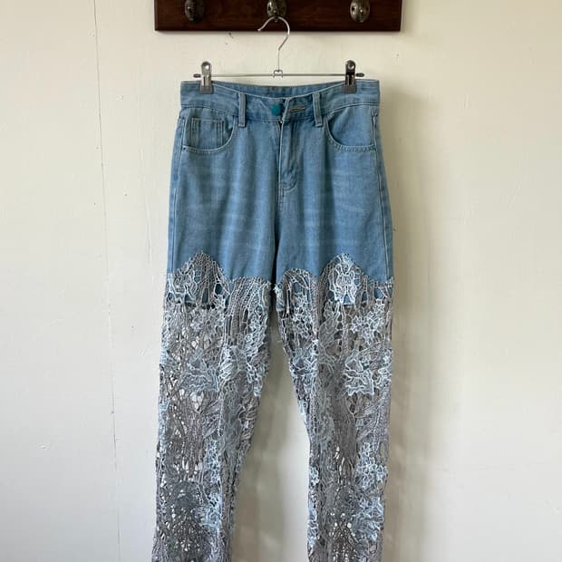 Japan vtg 페이크 버튼 데님 팬츠 