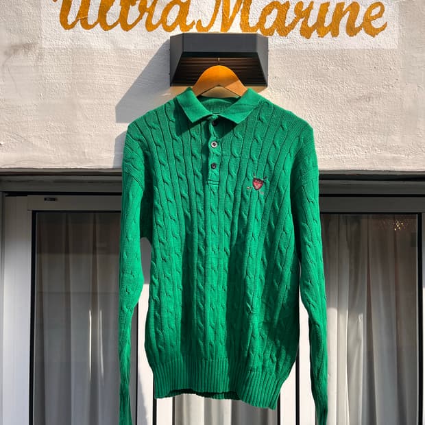 폴로 랄프로렌 케이블 니트 카라 스웨터 (M)