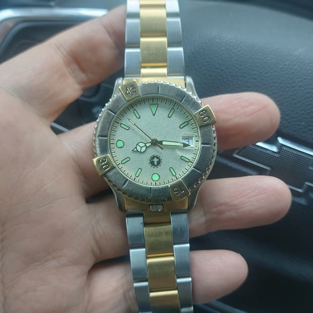 빈티지 콤비 메탈 시계