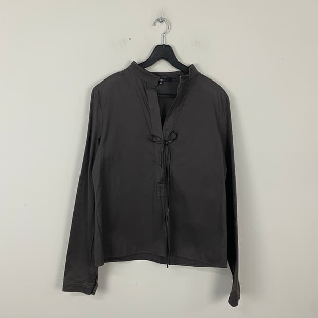 Gucci 구찌 양가죽 타이 넥 셔츠 42 <454>