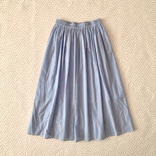 모리 하늘 스트라이프 롱스커트