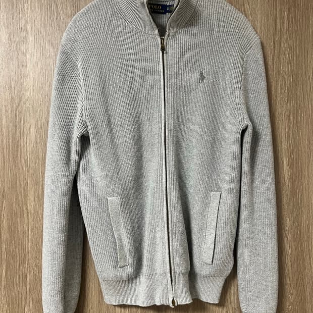 폴로랄프로렌 풀집업 골지 니트 스웨터