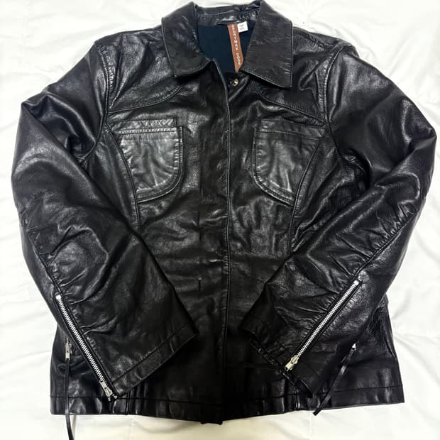 일본빈티지 락시크펑크 셔링레더자켓