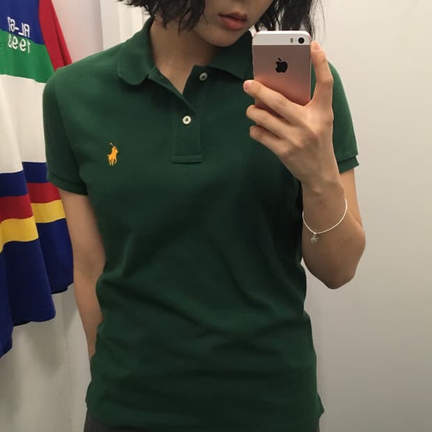 폴로 랄프로렌 카라 티 그린