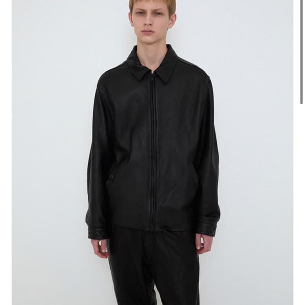 254 AGED LAMBSKIN SILD BLOUSON (BLACK)