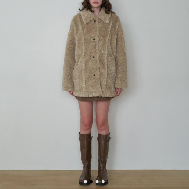 Ouro 아우로 시어링 코트 퍼자켓 무스탕