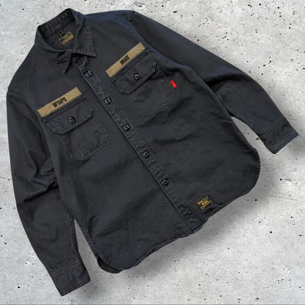[2] 더블텝스 WTAPS 블랙 워크 셔츠 긴팔 남방 D522